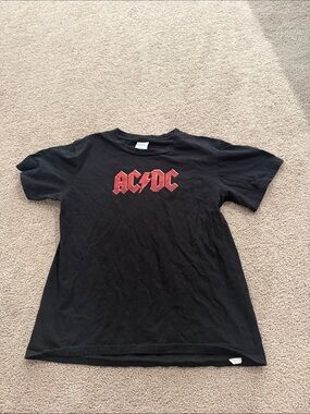 AC/DC Kids Black Tee with Red Logo